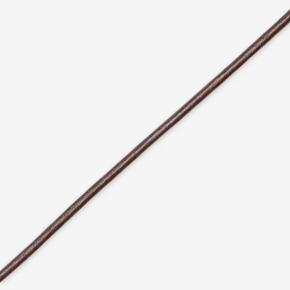 Leather Cord Brown Round (Sold per Meter)