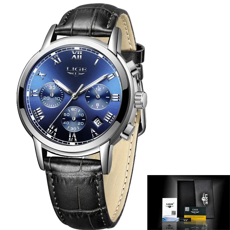 LIGE Rose Gold Watch For Women