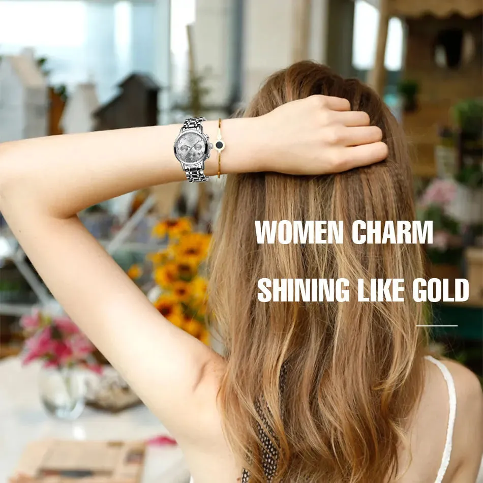 LIGE Rose Gold Watch For Women