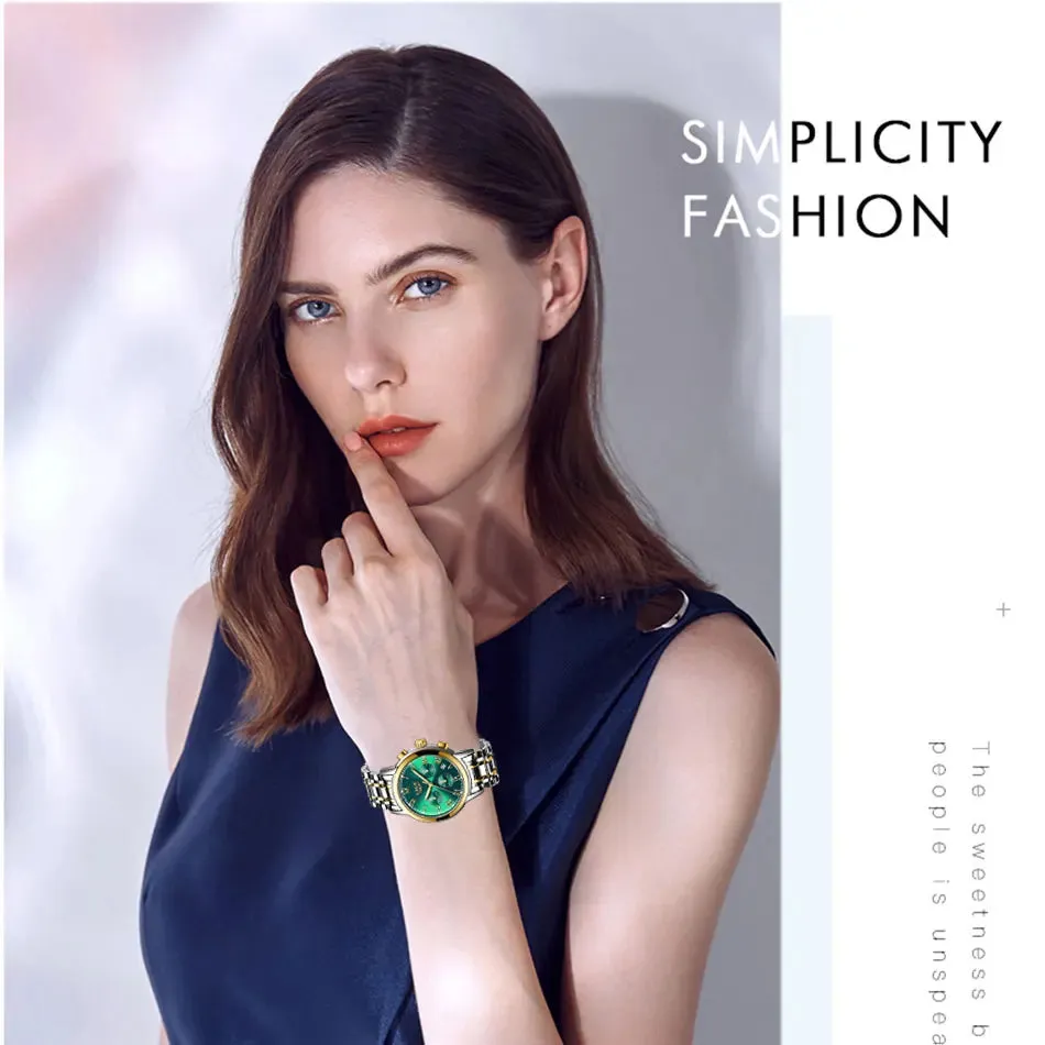 LIGE Rose Gold Watch For Women