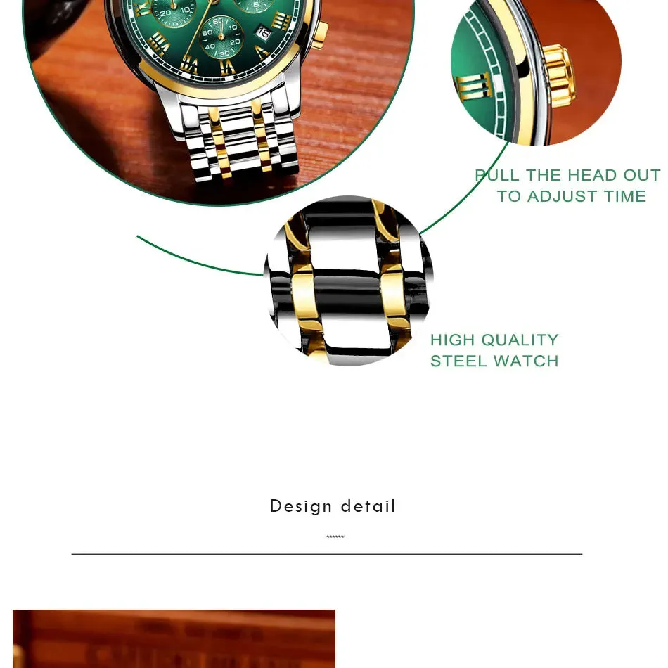 LIGE Rose Gold Watch For Women