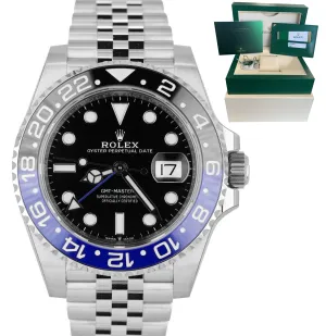 LNIB 2019 Rolex GMT-Master II Batman Black Blue SS Ceramic 40mm 126710 BLNR