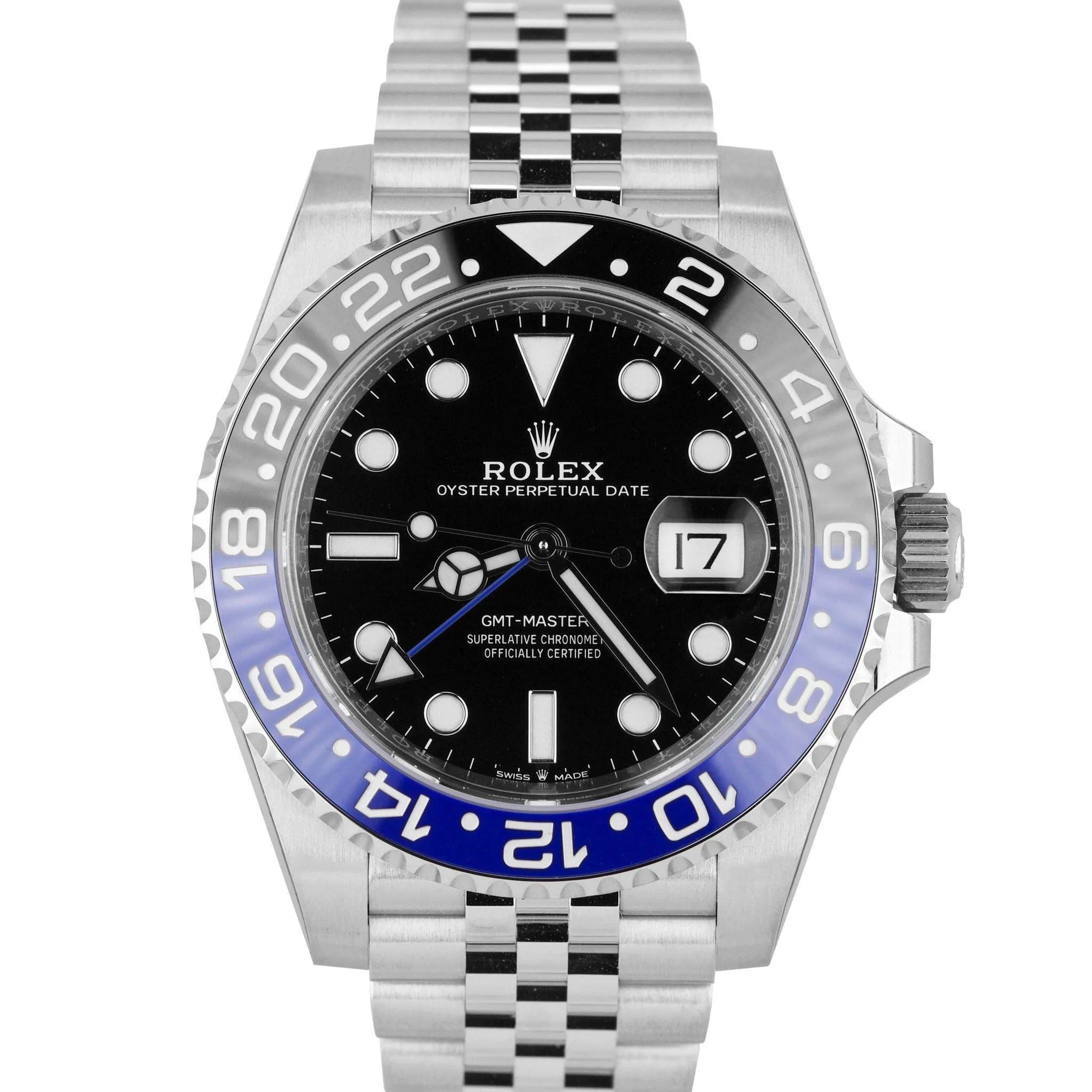 LNIB 2019 Rolex GMT-Master II Batman Black Blue SS Ceramic 40mm 126710 BLNR