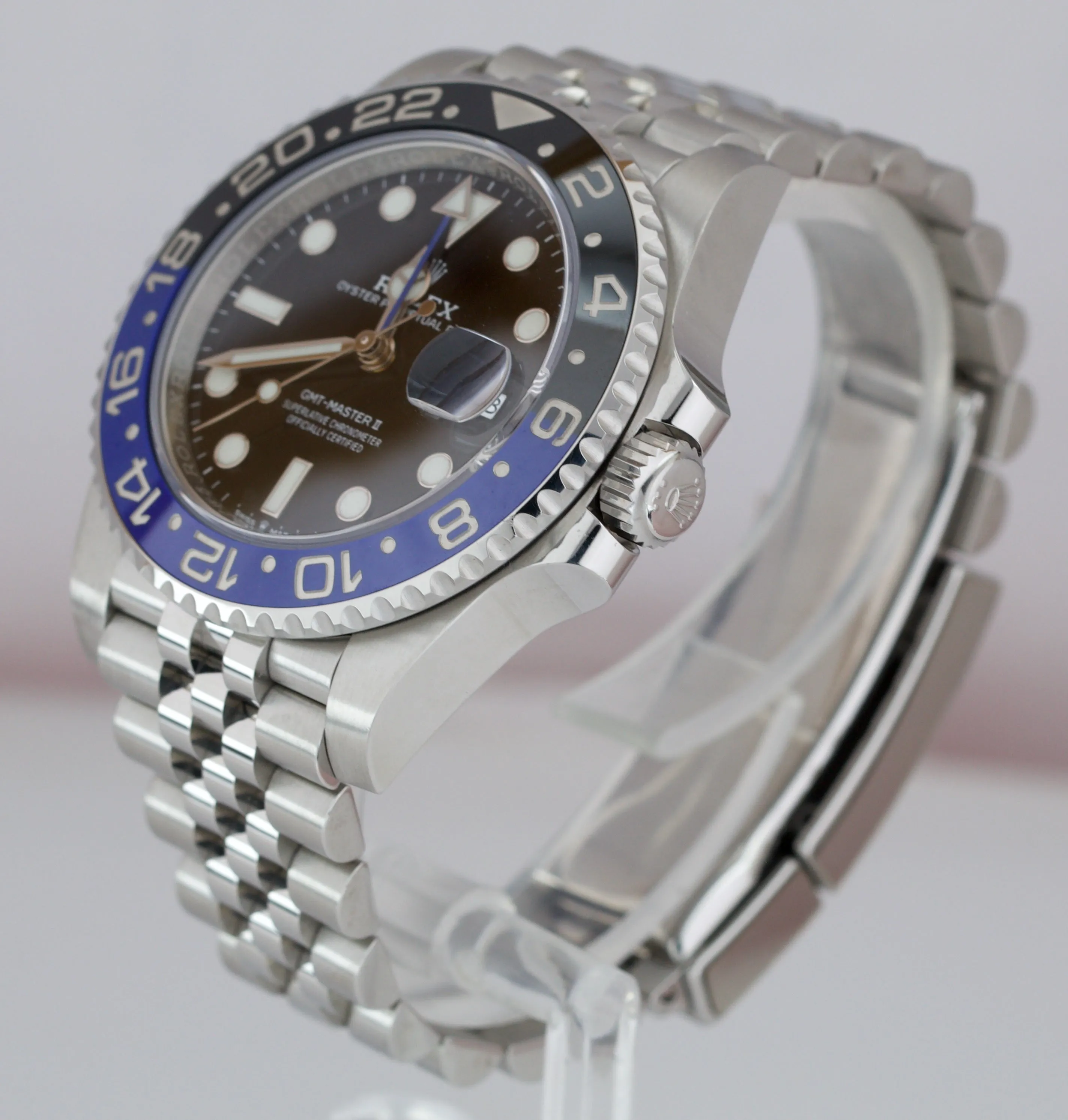 LNIB 2019 Rolex GMT-Master II Batman Black Blue SS Ceramic 40mm 126710 BLNR