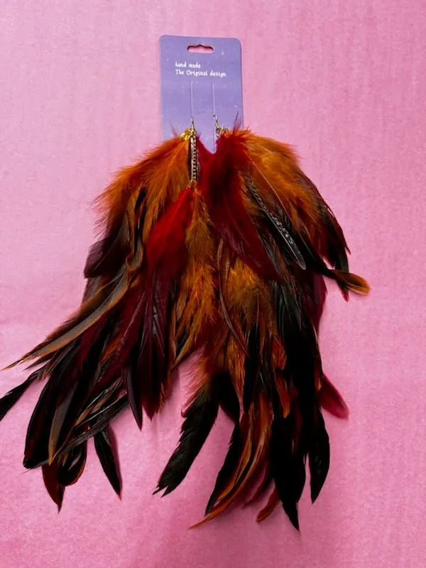 Long Feather Earrings