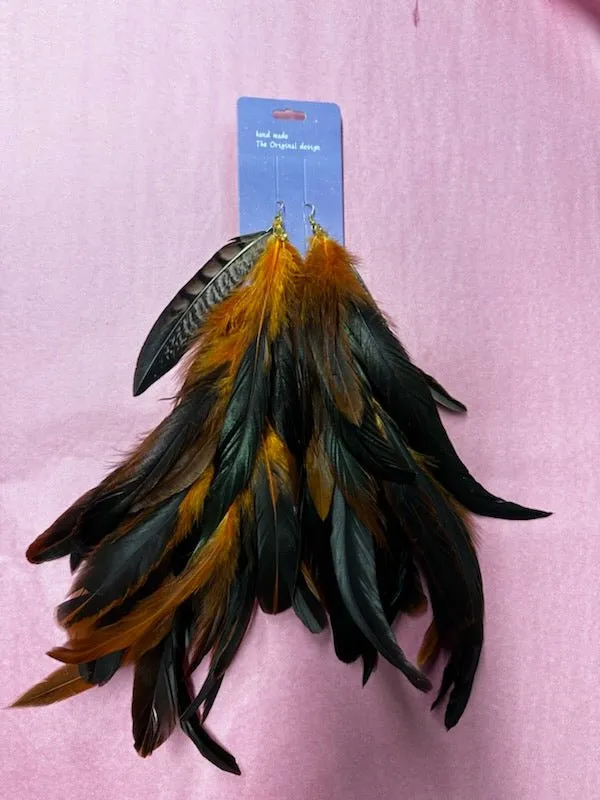 Long Feather Earrings