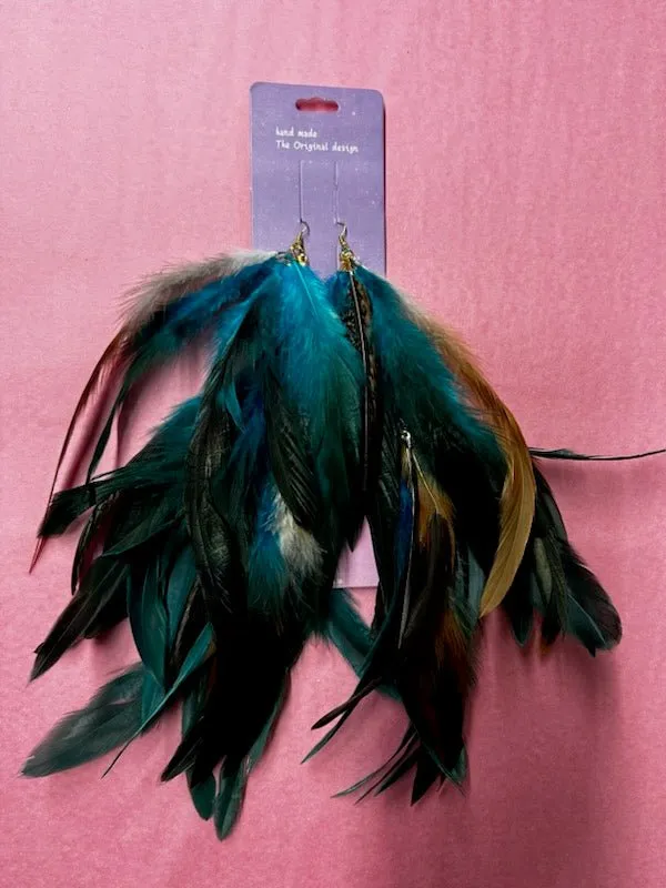 Long Feather Earrings