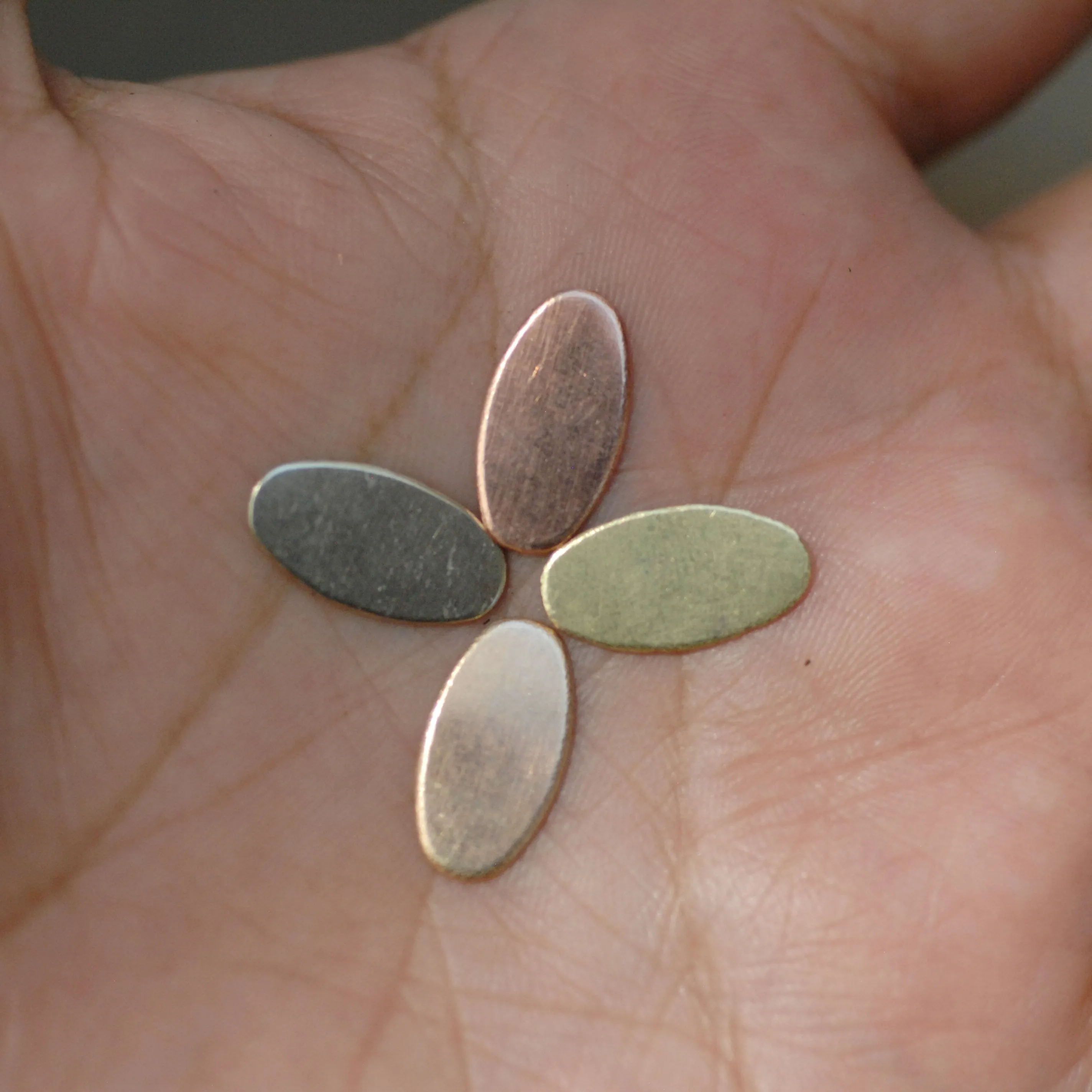 Long Oval shapes 14mm x 7mm 20g 22g 24g for soldering and making jewelry copper, brass, bronze, nickel silver