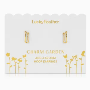 Lucky Feather Hoop Earrings