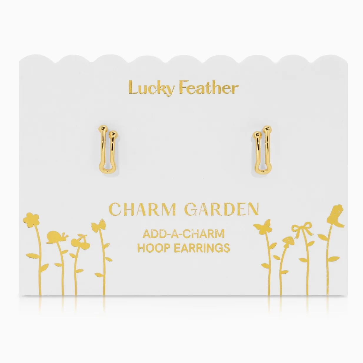 Lucky Feather Hoop Earrings