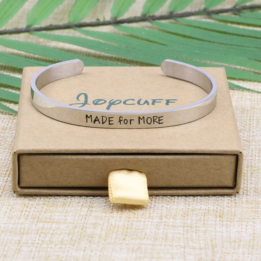 Made for More Mantra Cuff Bracelet