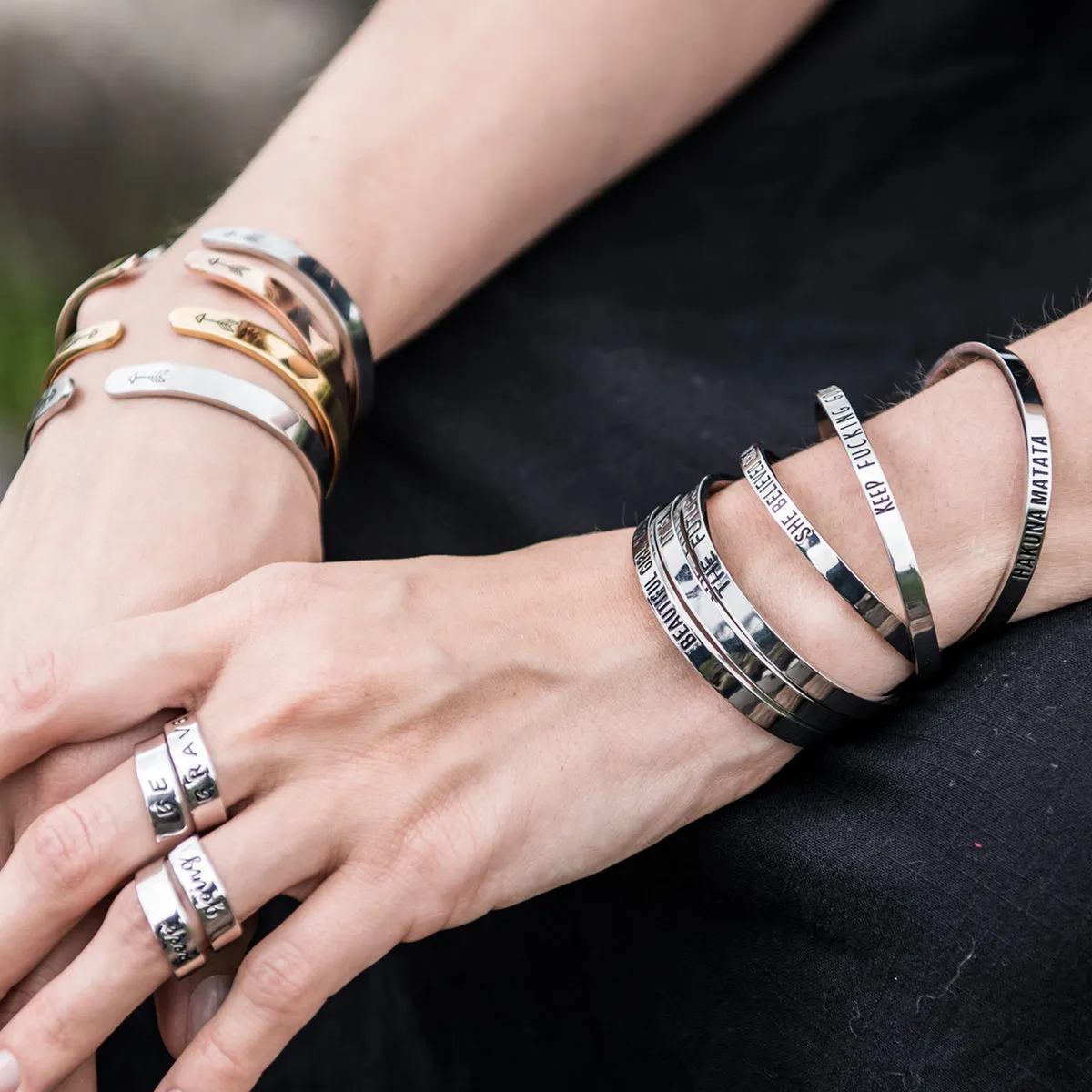Made for More Mantra Cuff Bracelet