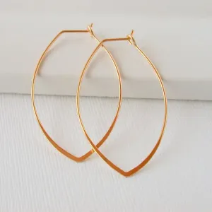 marquise shape hoop earrings