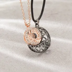 Matching Moon & Sun Magnetic Necklaces for Couples