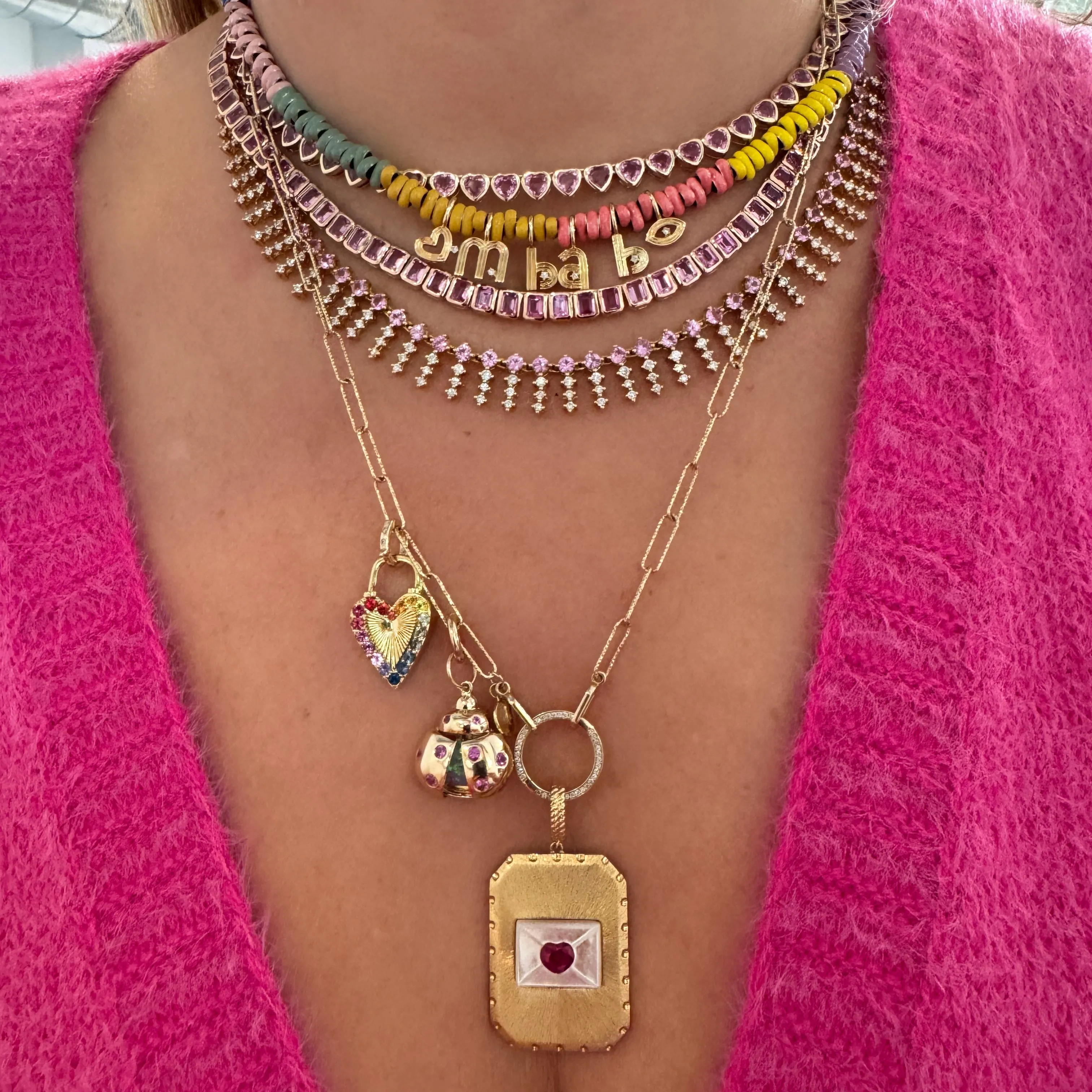 MBAB X Adina Reyter Exclusive Enamel Color Block Necklace