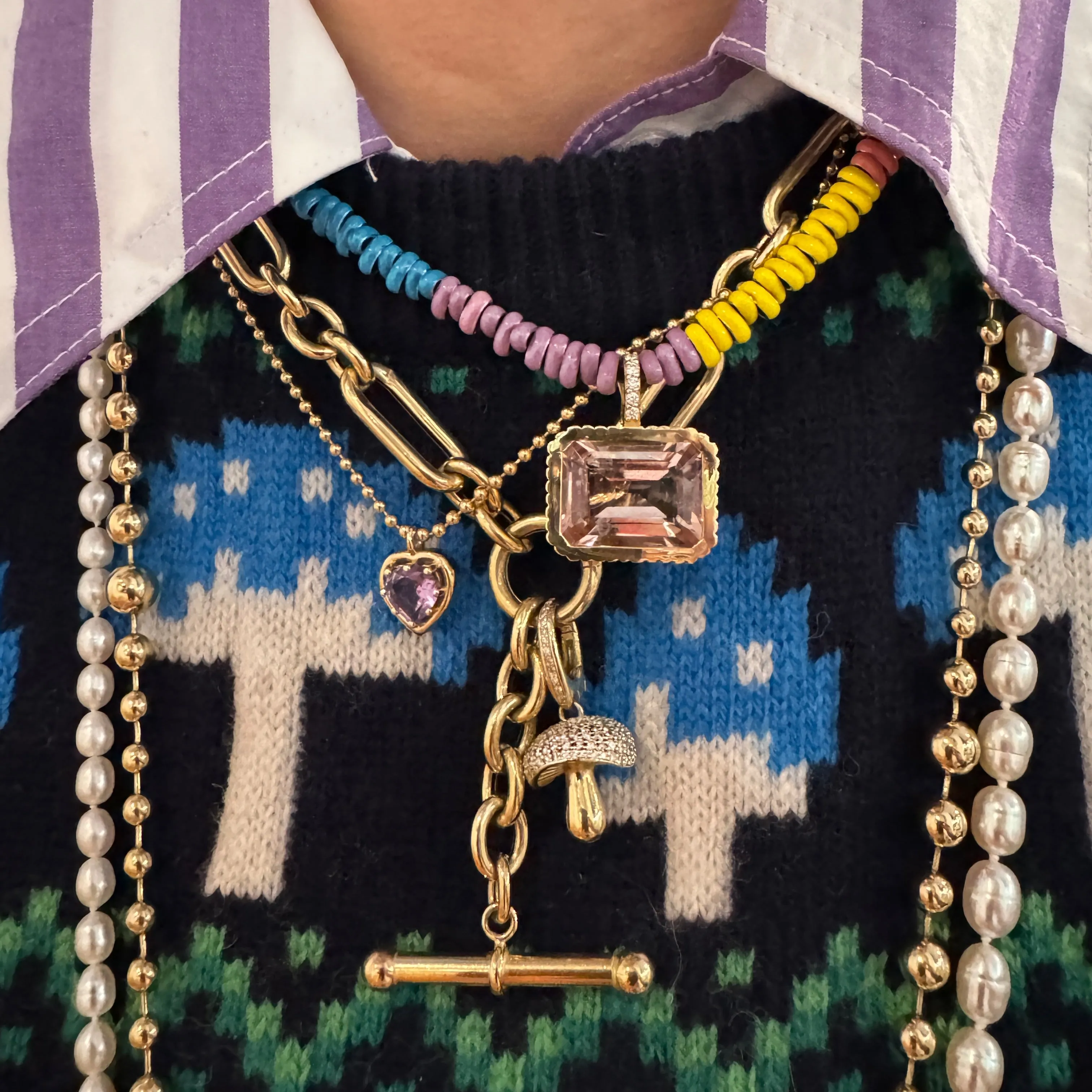MBAB X Adina Reyter Exclusive Enamel Color Block Necklace