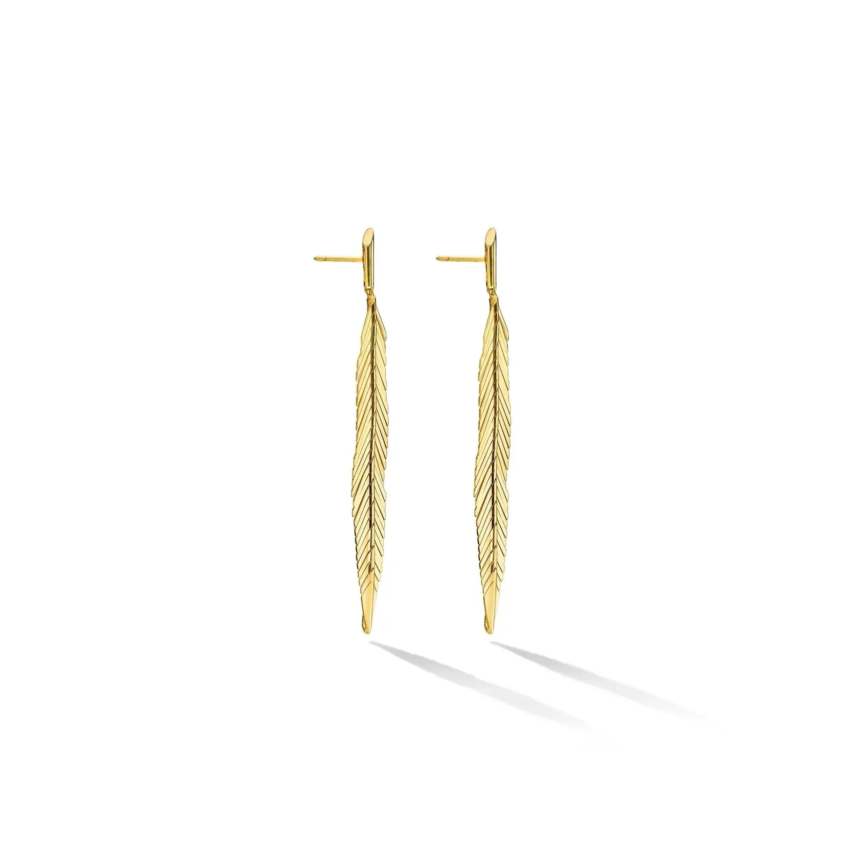 Medium Feather Drop Earrings
