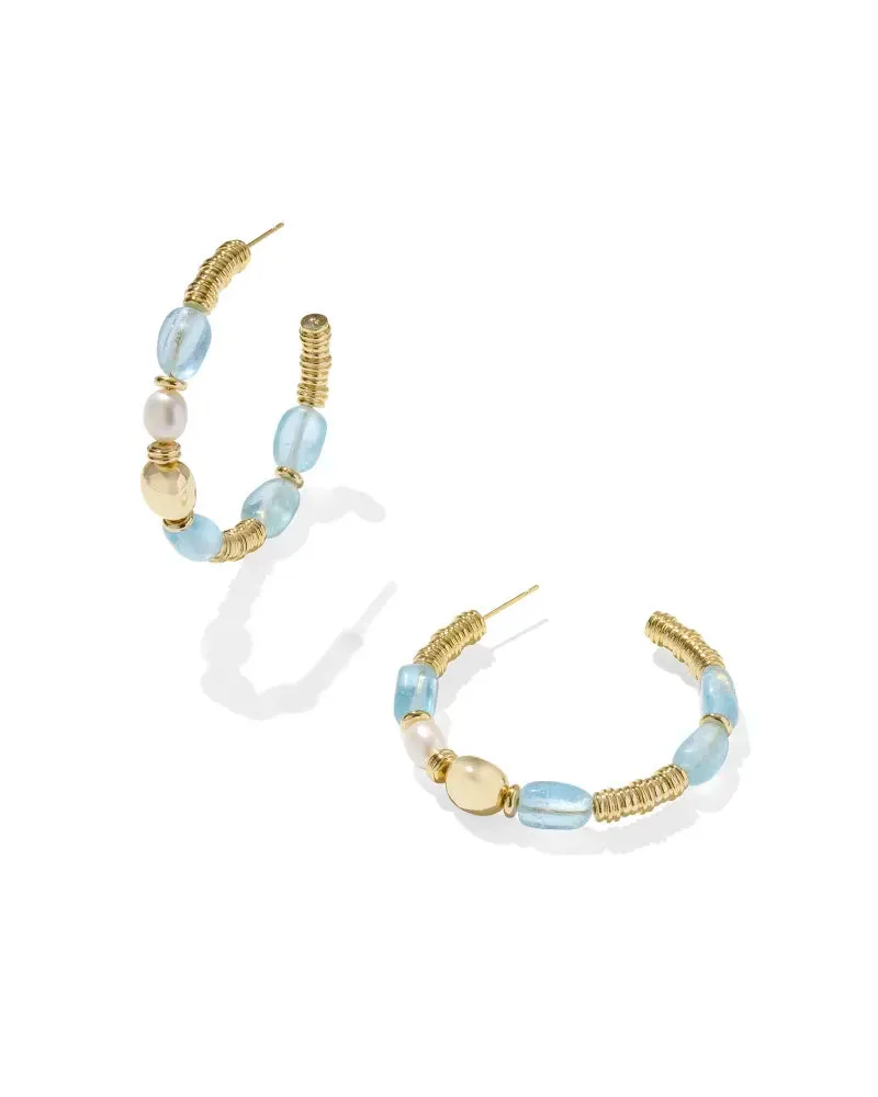 Melody Beaded Hoop Earring Gold