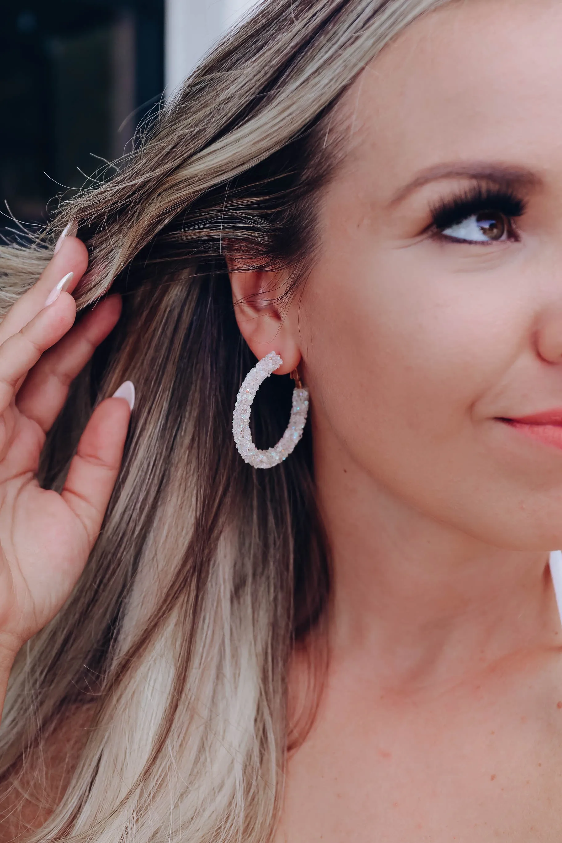 Melody Beaded Hoop Earrings