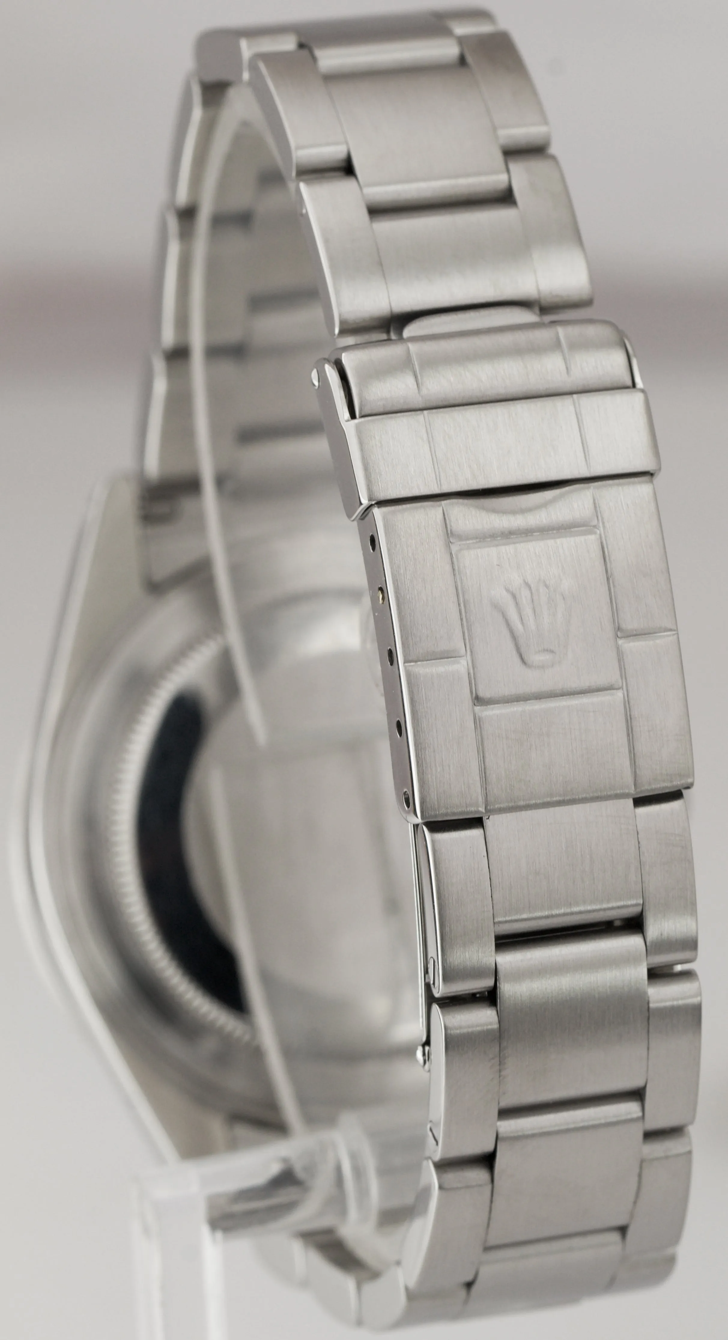 Men's 2002 Rolex Explorer II SEL Stainless Steel Black Date GMT 40mm Watch 16570