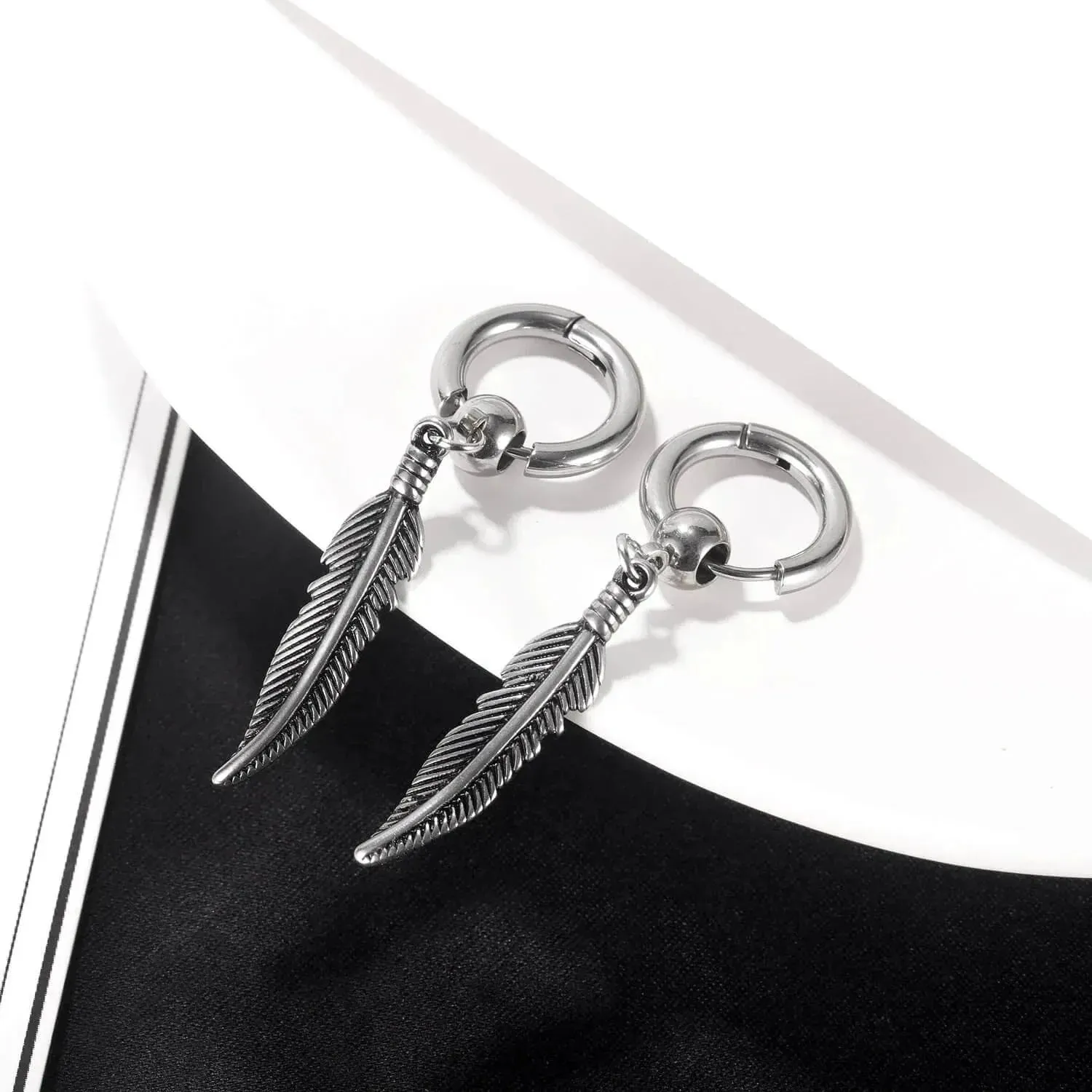Men's Feather Earrings