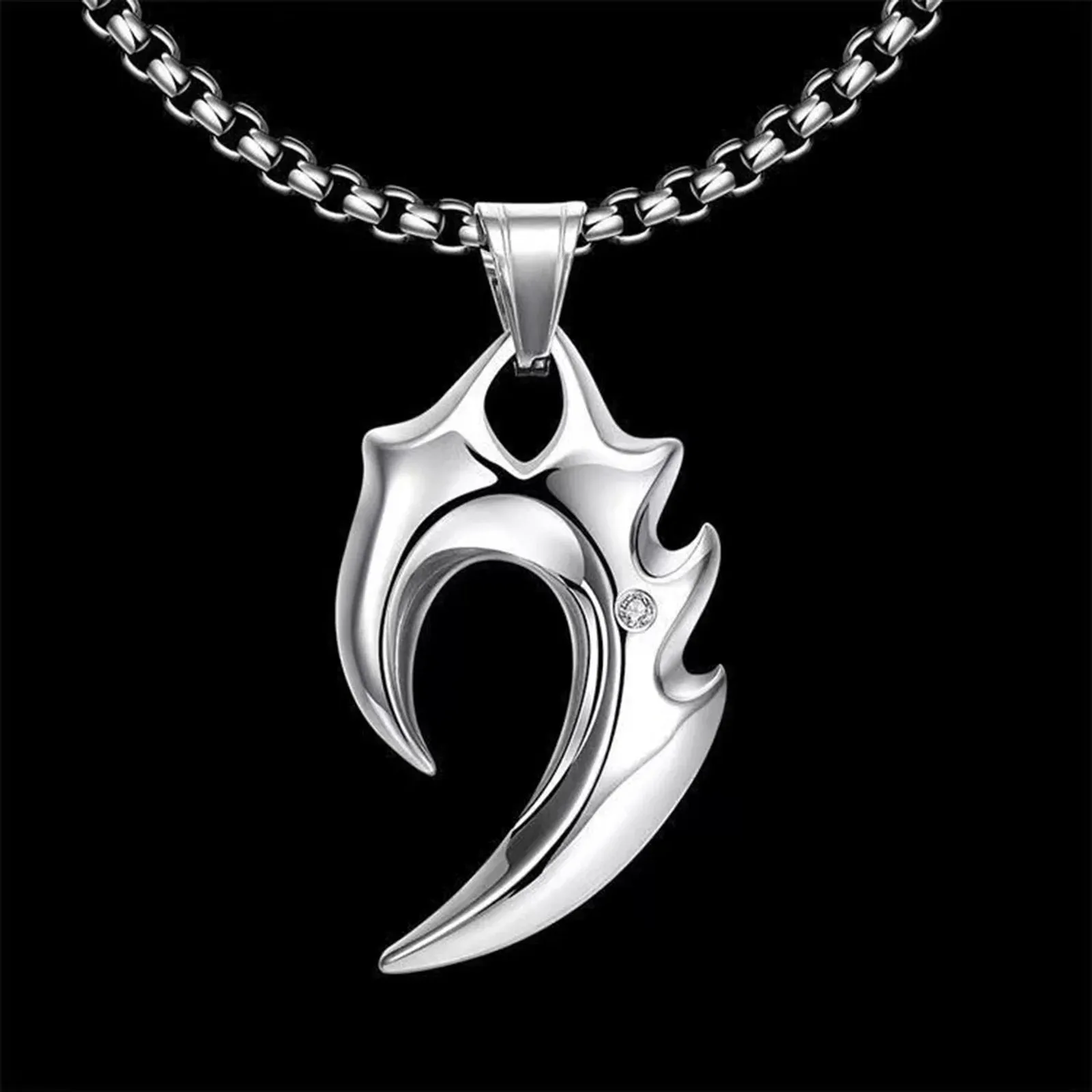 Mens Wolf Tooth Necklaces, Rock Punk Animal Pendant Collar