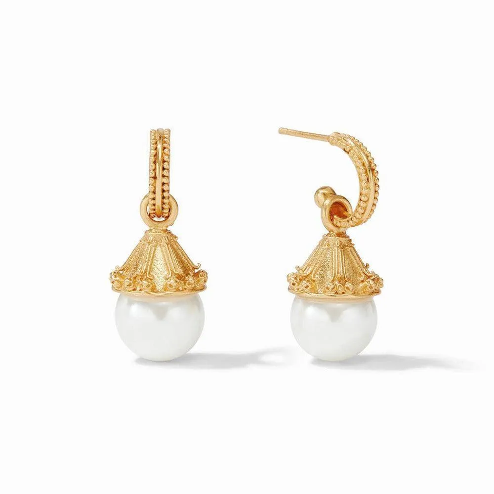 Meridian Pearl Hoop and Charm Earring