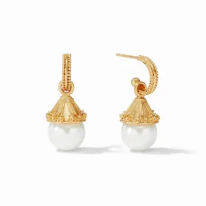 Meridian Pearl Hoop and Charm Earring