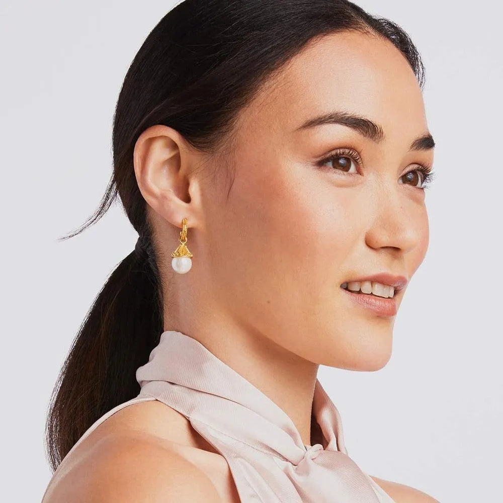 Meridian Pearl Hoop and Charm Earring