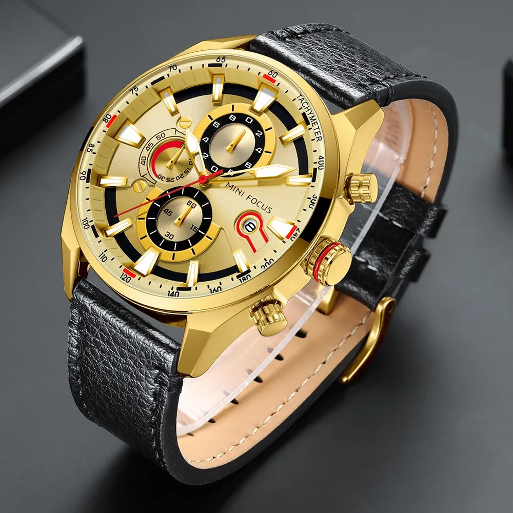MINI FOCUS Watch Top Brand Men Analog Quartz Watches Chronograph Sport Waterproof Clock Man Wrist Watches Military Men&#39;s Clock