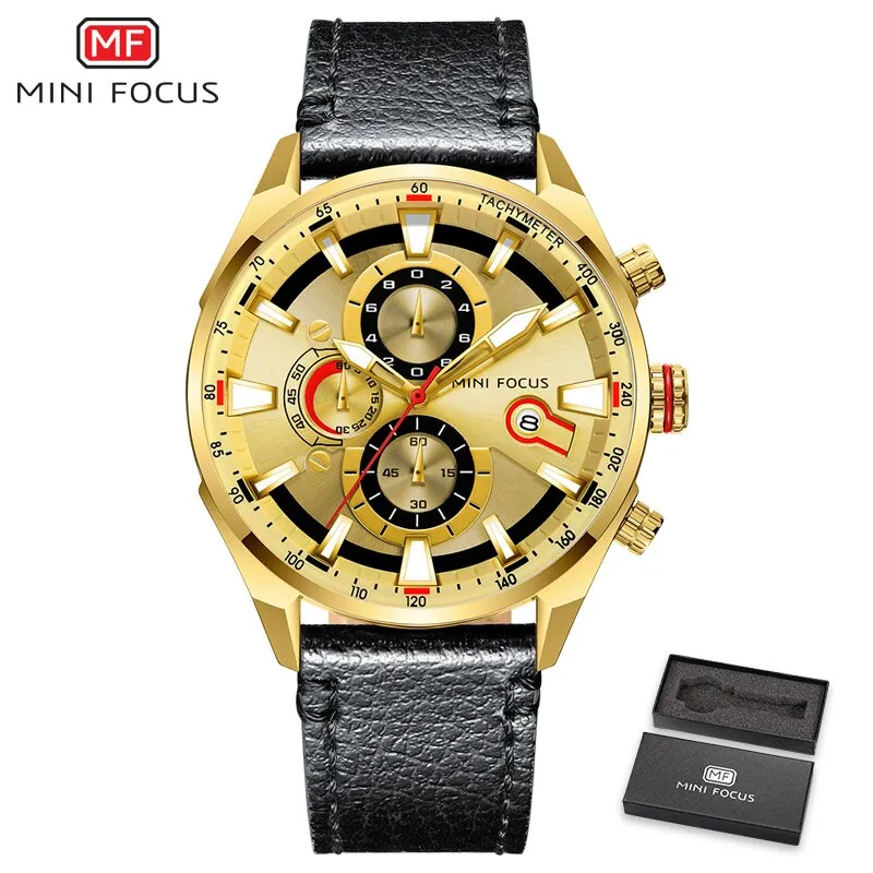 MINI FOCUS Watch Top Brand Men Analog Quartz Watches Chronograph Sport Waterproof Clock Man Wrist Watches Military Men&#39;s Clock