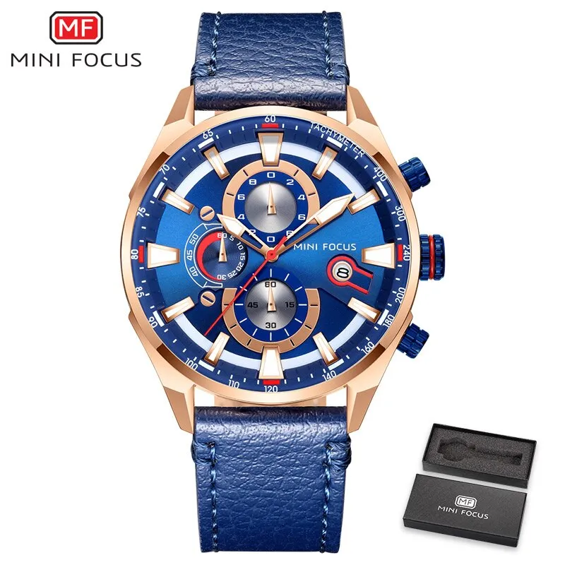 MINI FOCUS Watch Top Brand Men Analog Quartz Watches Chronograph Sport Waterproof Clock Man Wrist Watches Military Men&#39;s Clock