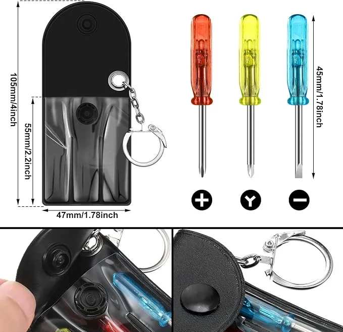 Mini Screwdriver Keychain Bulk LED Flashlight Set Mini Hand Tool Bulk Gifts for Men Adult Father's Day Gifts Birthday Dad Gifts(24 Pcs)