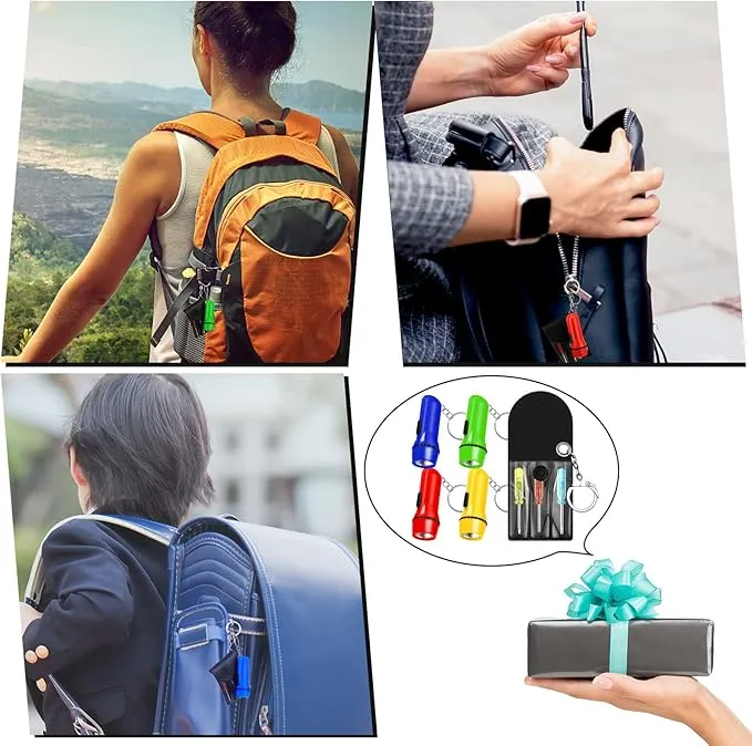 Mini Screwdriver Keychain Bulk LED Flashlight Set Mini Hand Tool Bulk Gifts for Men Adult Father's Day Gifts Birthday Dad Gifts(24 Pcs)