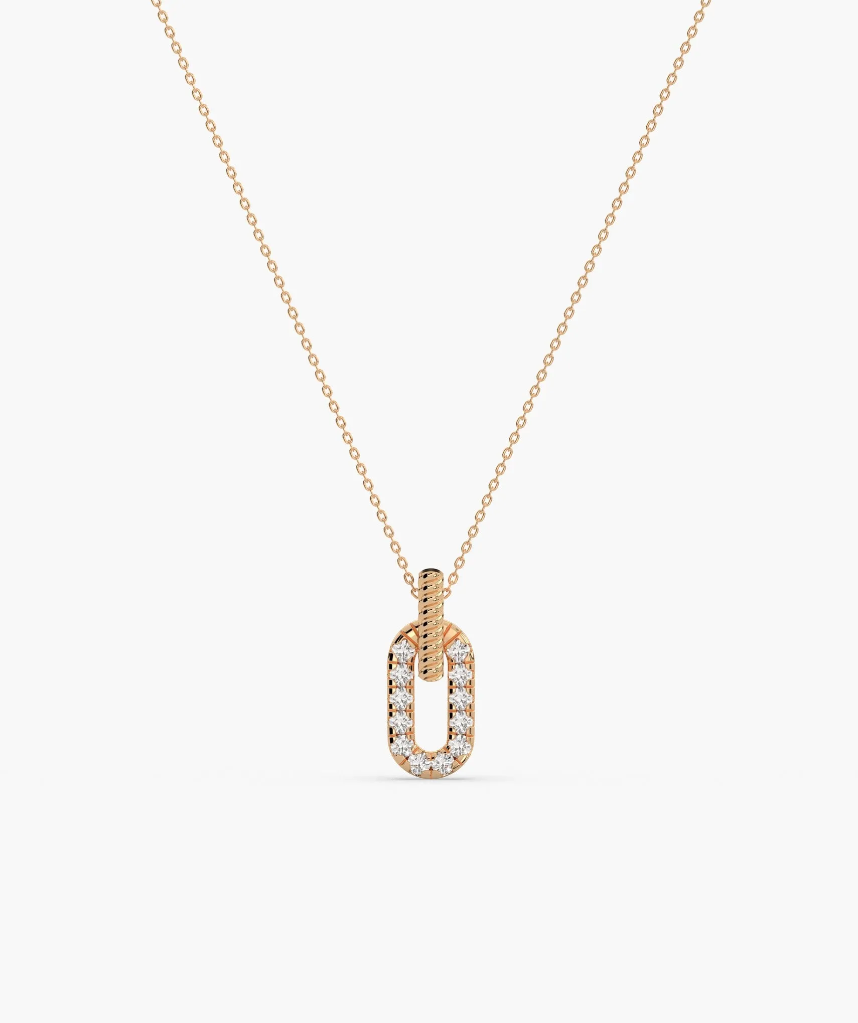 Minimalist Diamond Detail Tag Necklace
