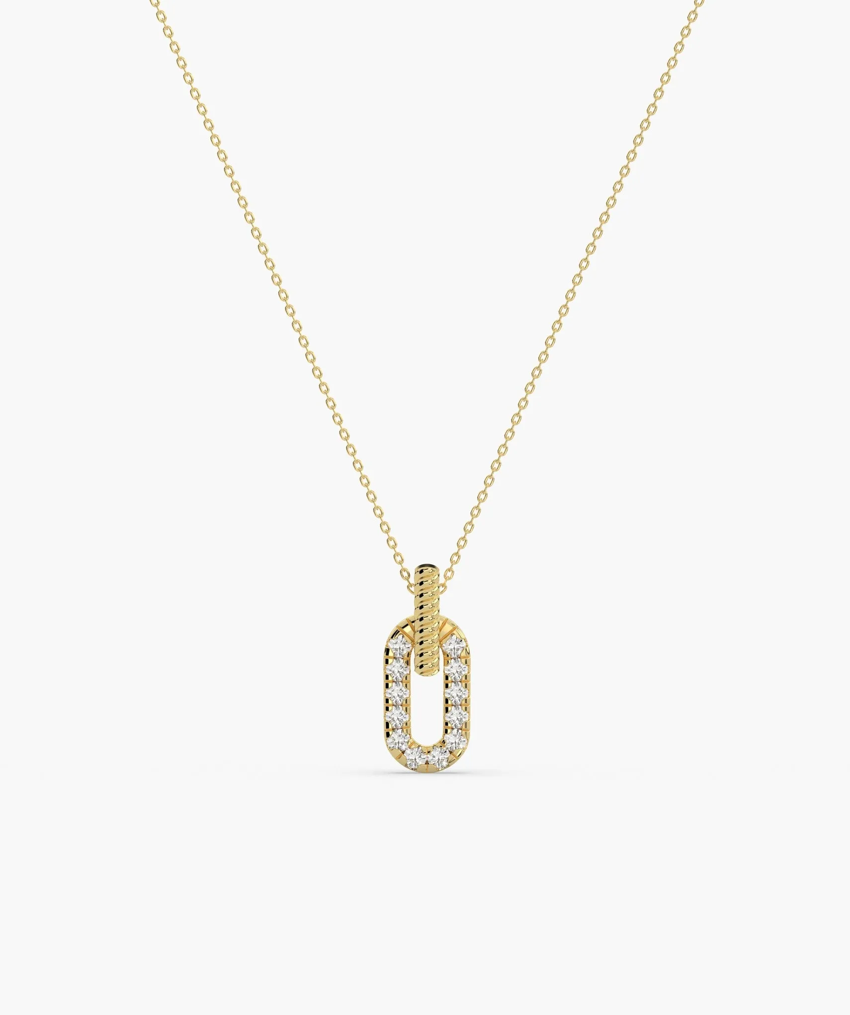 Minimalist Diamond Detail Tag Necklace