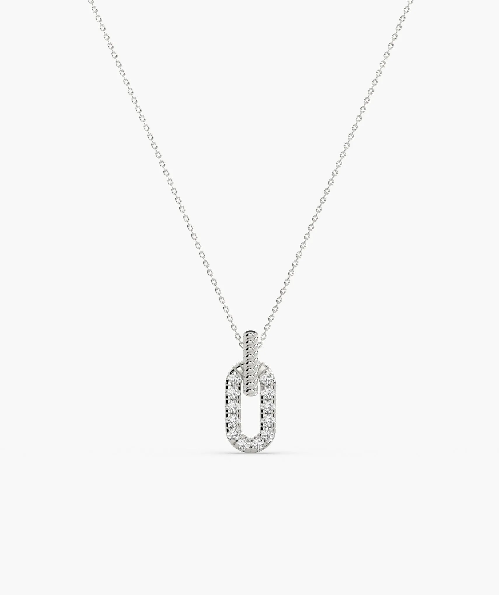 Minimalist Diamond Detail Tag Necklace