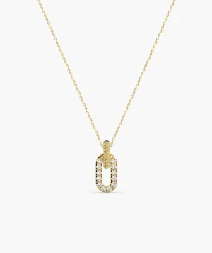 Minimalist Diamond Detail Tag Necklace