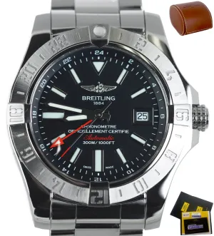 MINT 2017 Breitling Avenger II Aeromarine Automatic Black 42mm Steel A32390 Date