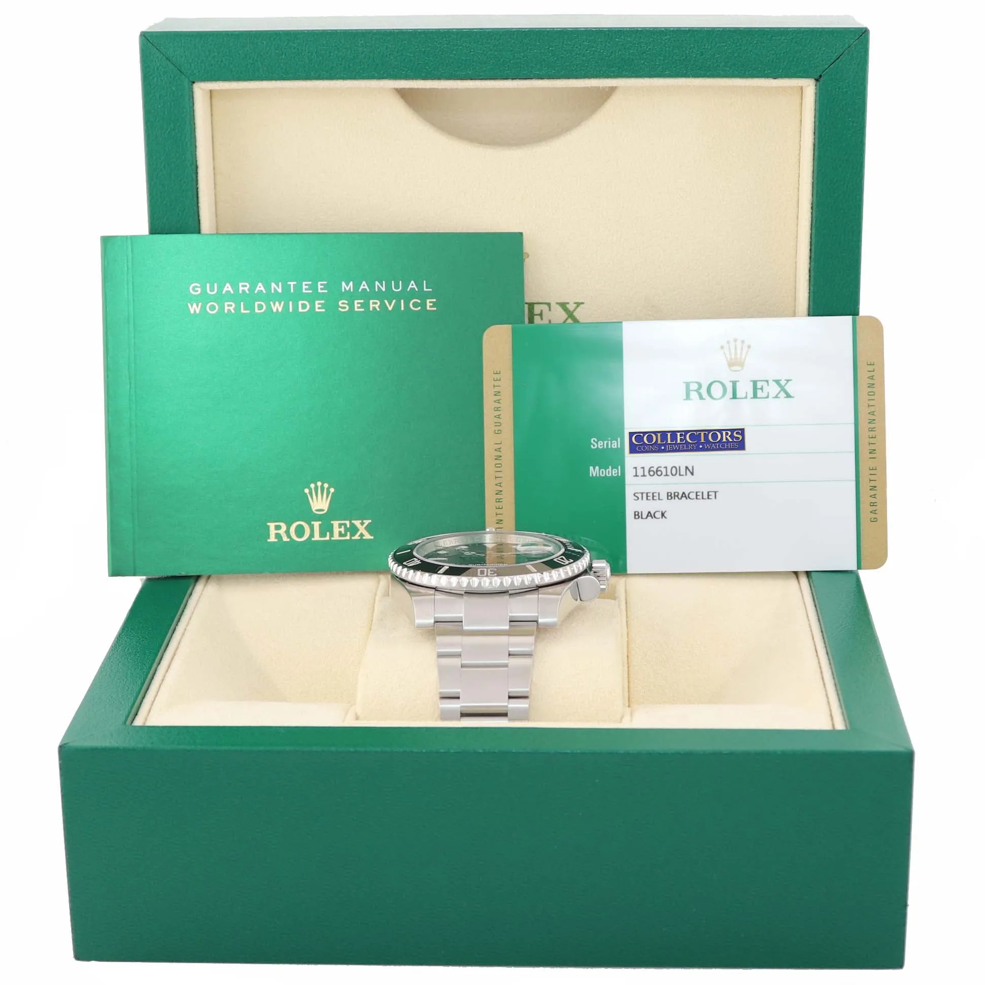 MINT 2017 PAPERS Mint Rolex Submariner Date 116610 Steel Black Ceramic Watch Box