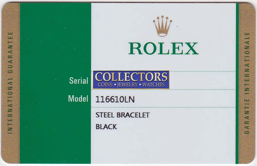 MINT 2017 PAPERS Mint Rolex Submariner Date 116610 Steel Black Ceramic Watch Box