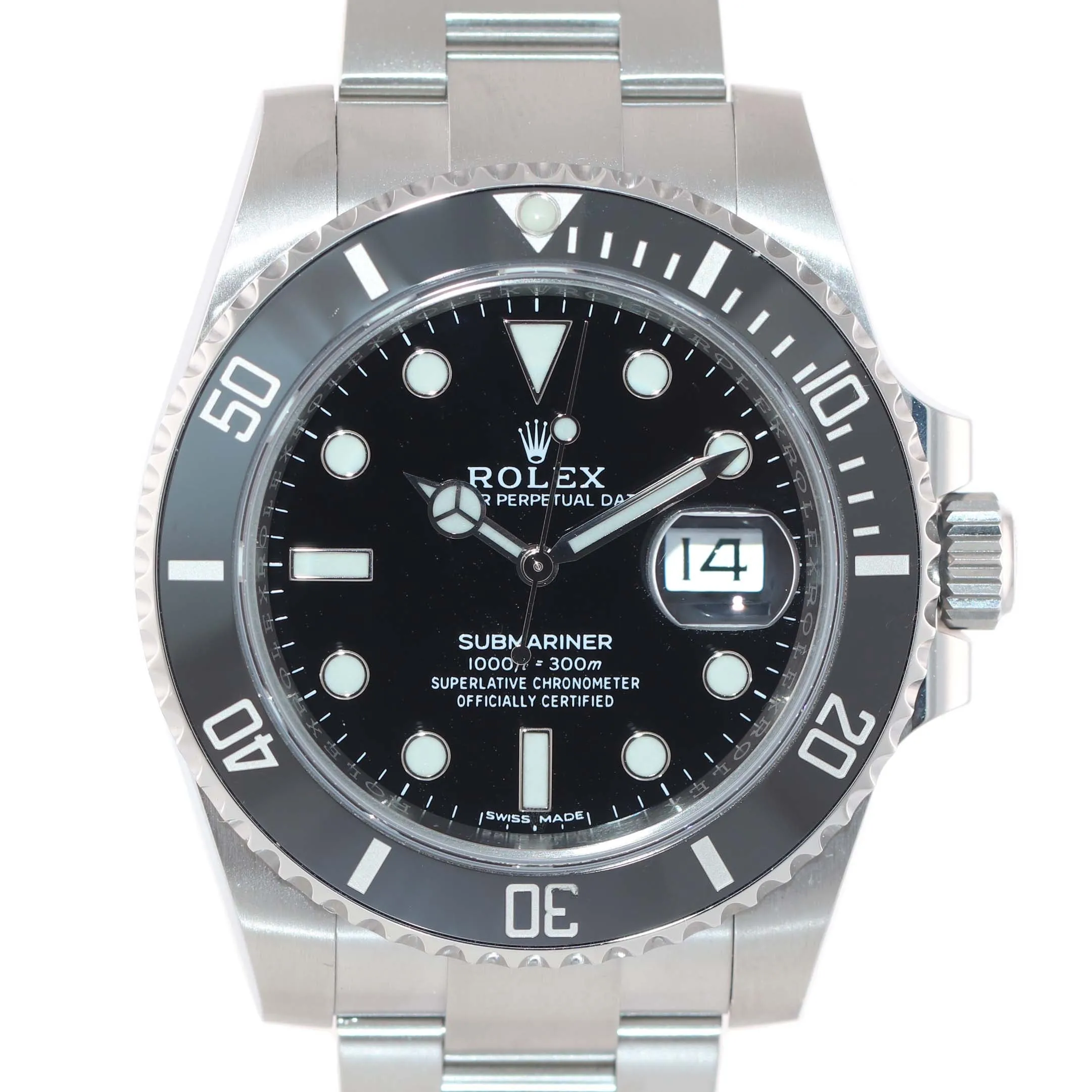 MINT 2017 PAPERS Mint Rolex Submariner Date 116610 Steel Black Ceramic Watch Box