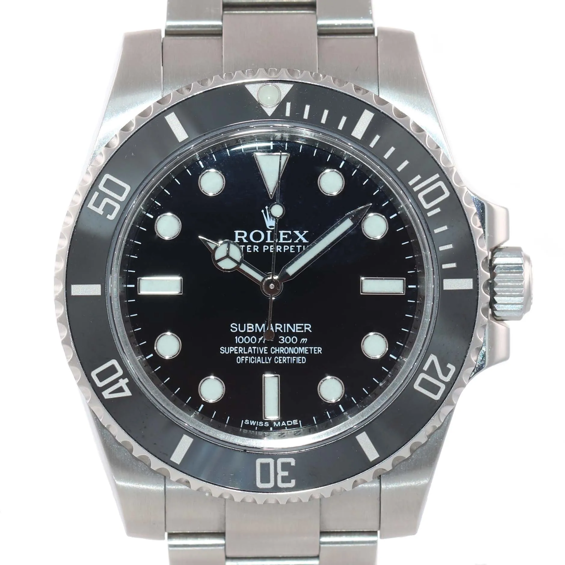MINT 2017 PAPERS Rolex Submariner No-Date 114060 Steel Black Ceramic Watch Box