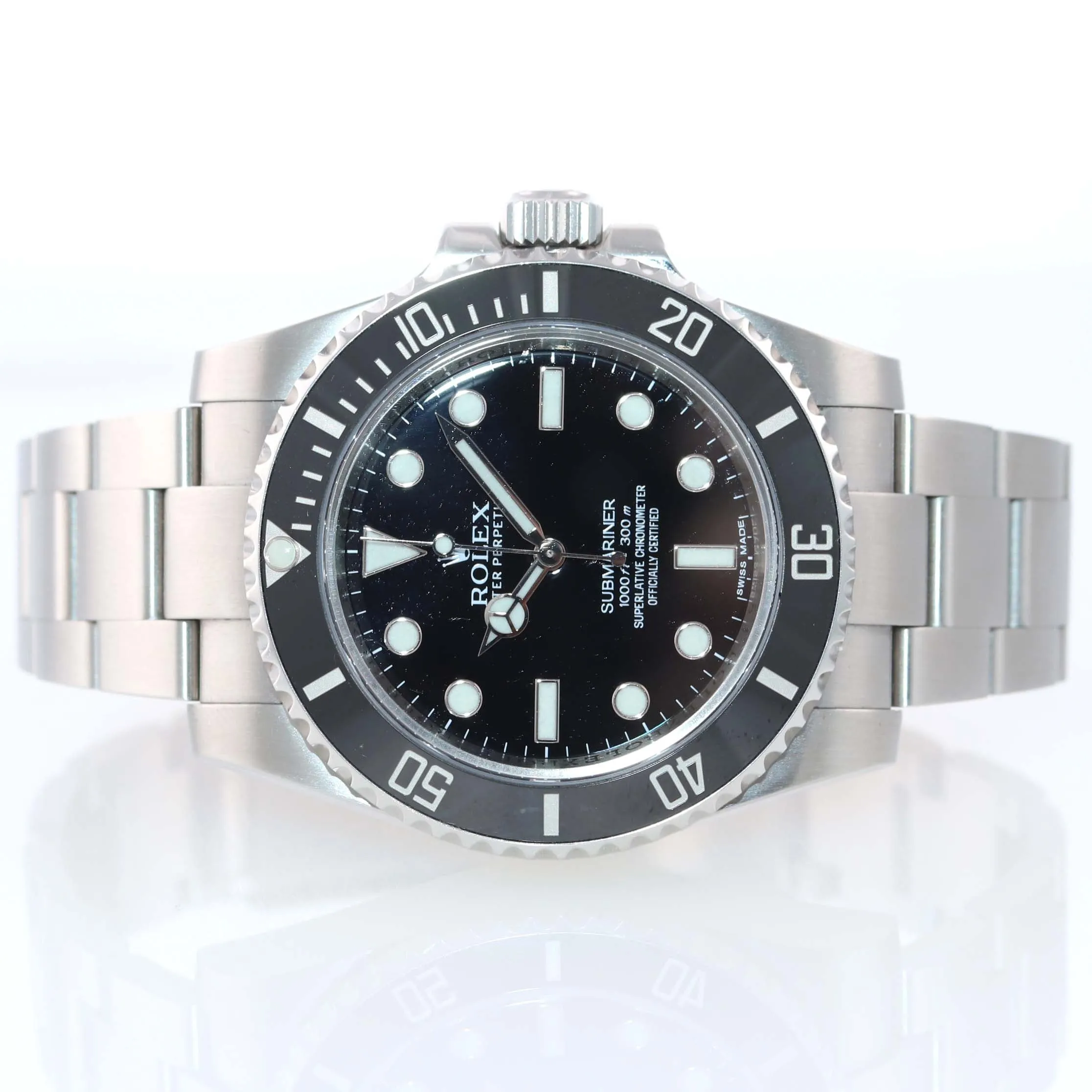 MINT 2017 PAPERS Rolex Submariner No-Date 114060 Steel Black Ceramic Watch Box