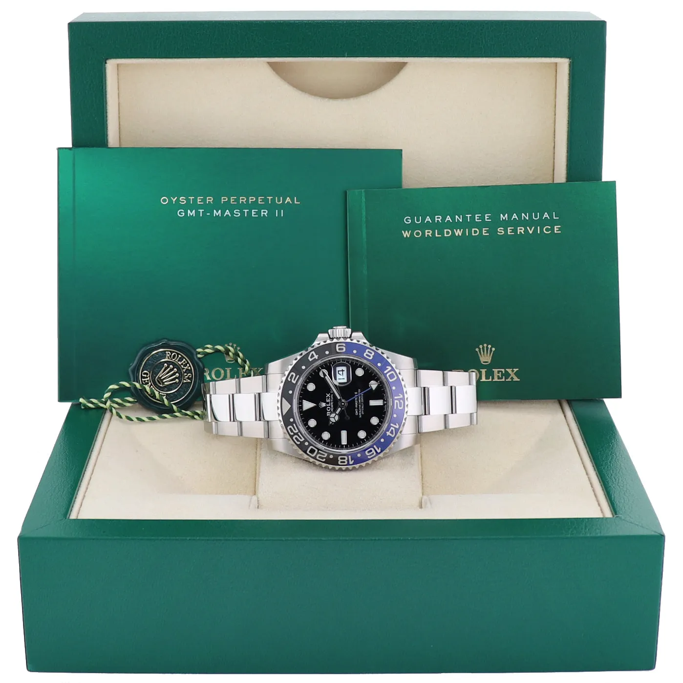MINT 2023 Rolex 126710 BLNR GMT Master Batman Black Blue Oyster Ceramic Watch