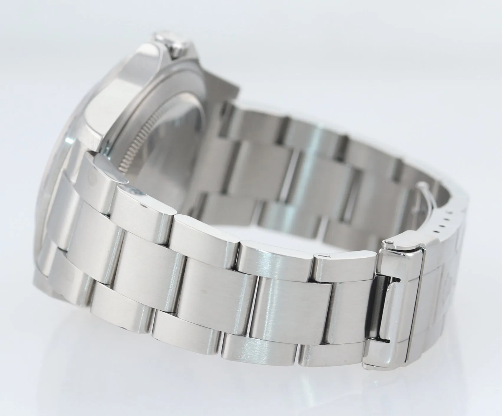 MINT NO HOLES Rolex Explorer II 16570 Stainless Steel Black Date GMT 40mm Watch