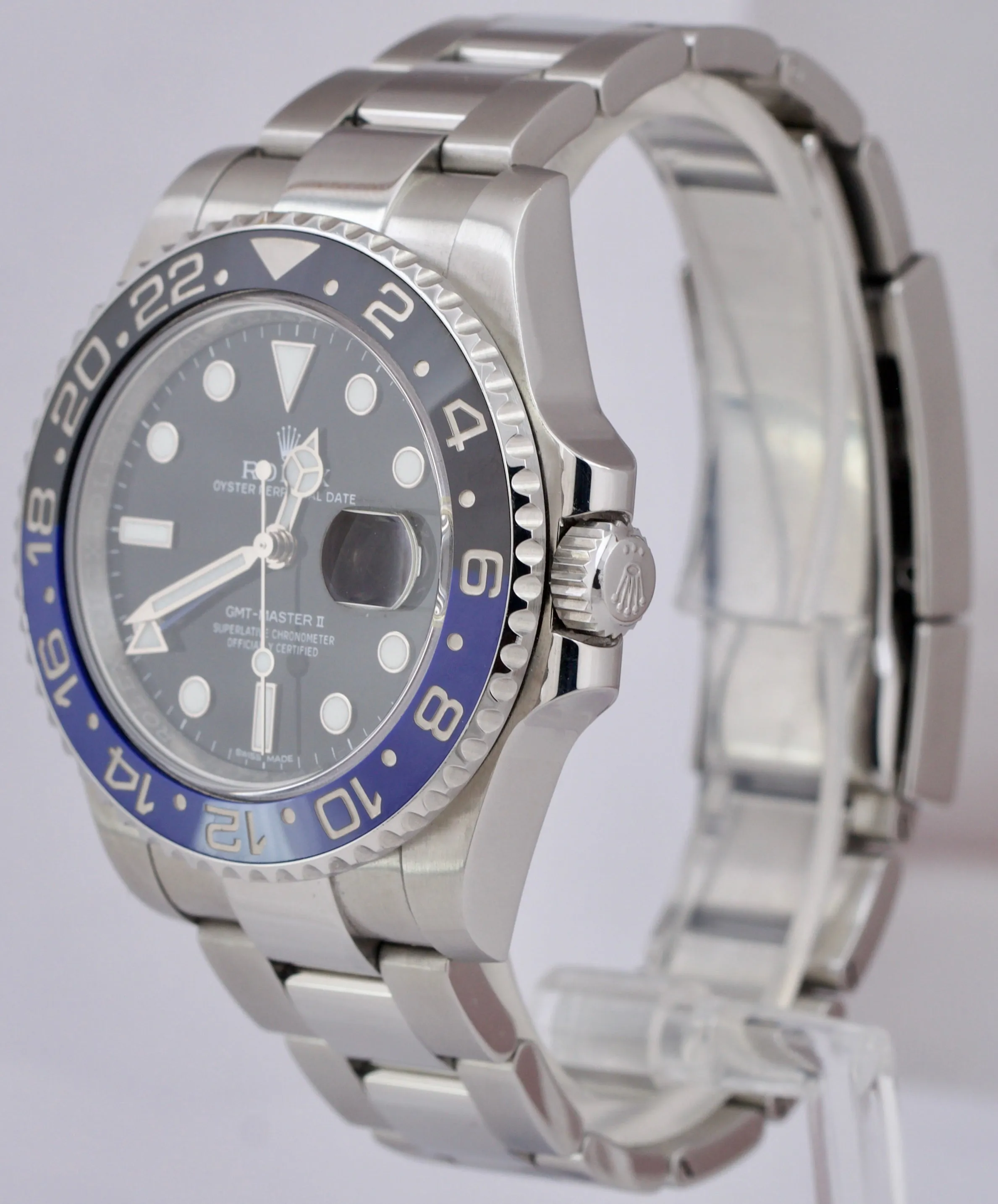 MINT Rolex GMT-Master II Batman Blue Black Ceramic 40mm Watch 116710 BLNR CARD