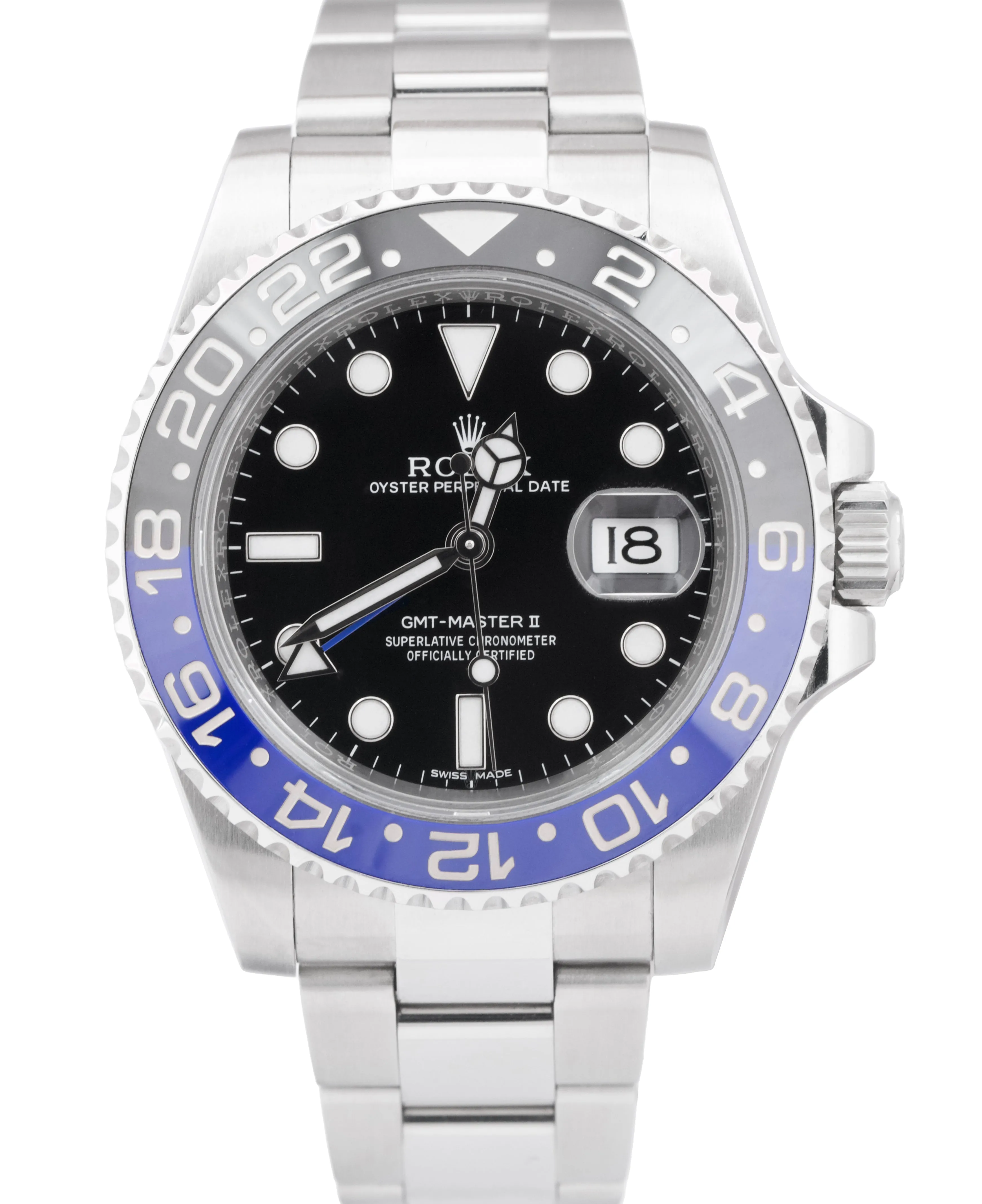 MINT Rolex GMT-Master II Batman Blue Black Ceramic 40mm Watch 116710 BLNR CARD