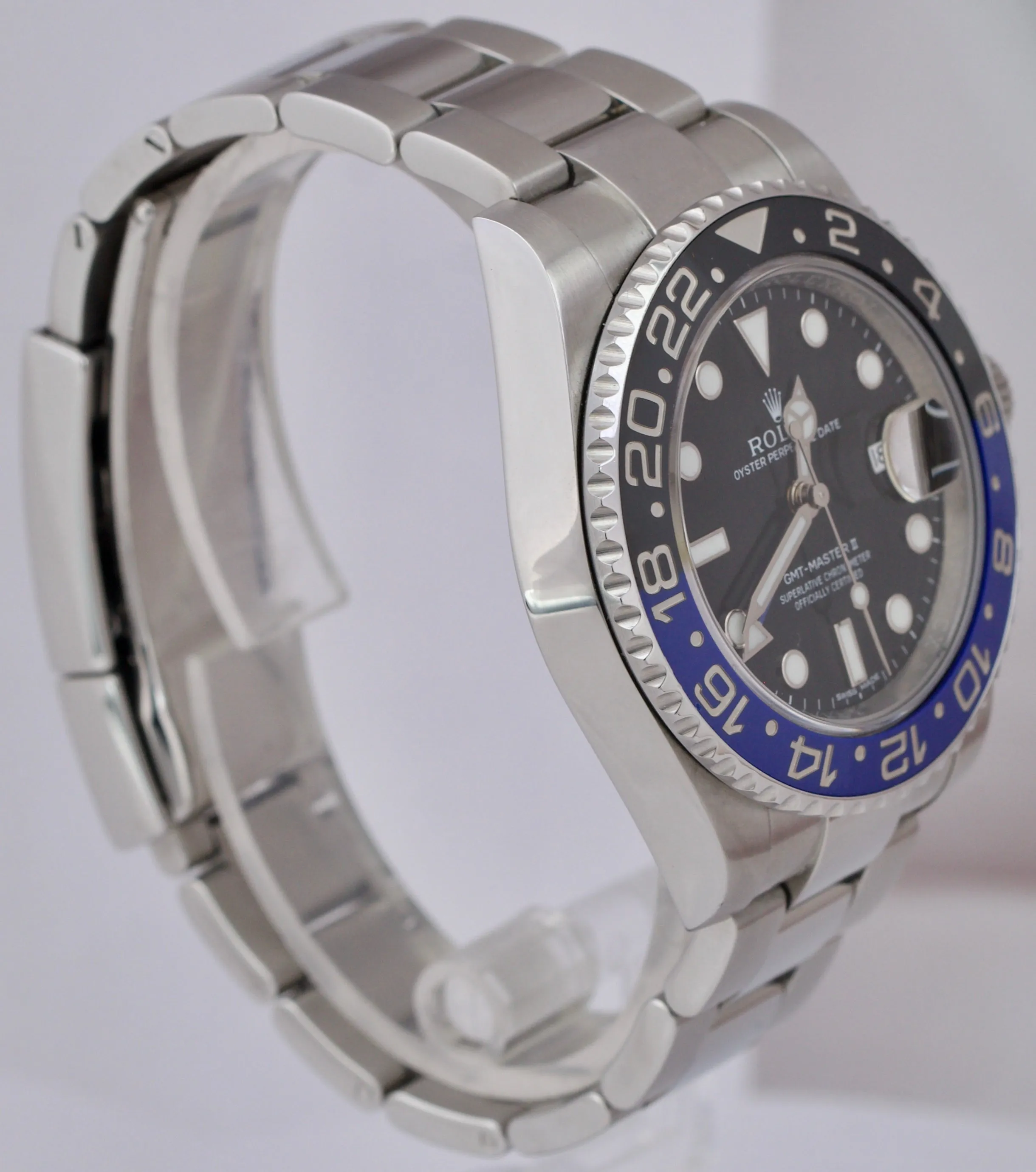 MINT Rolex GMT-Master II Batman Blue Black Ceramic 40mm Watch 116710 BLNR CARD