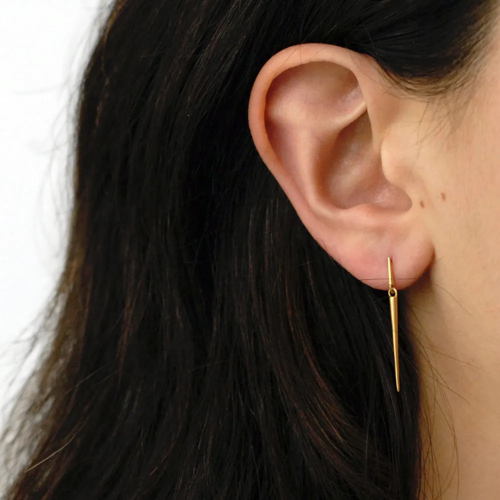 mirror point dangle earrings